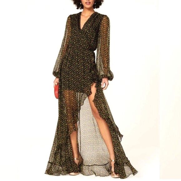 New Caroline Constas Vivian Gown Small Winter Rose - Picture 14 of 14